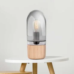 14x33x14 Tischleuchte aus Glas & Holz - Holly^Wohnen Hot