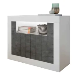 110x86x43 Türen Kommode in Grau Dekor - Voskala^Wohnen Hot