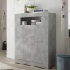 110x144x43 Türen-Highboard in Beton Dekor - Eman^Wohnen Sale