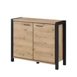 112x91x41 2-türige Kommode mit Metallgriffen - Zavorra^Wohnen New