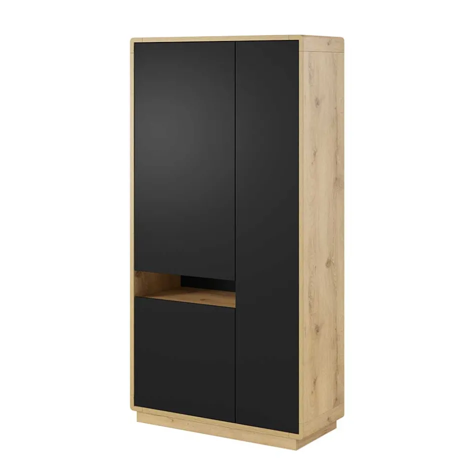 93x181x40 3-türige Schrank mit offenem Fach - Ilunas^Wohnen Outlet
