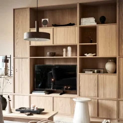 40x199x40 2-türiger Schrank in Eiche Furnier - Ewana^Wohnen Clearance