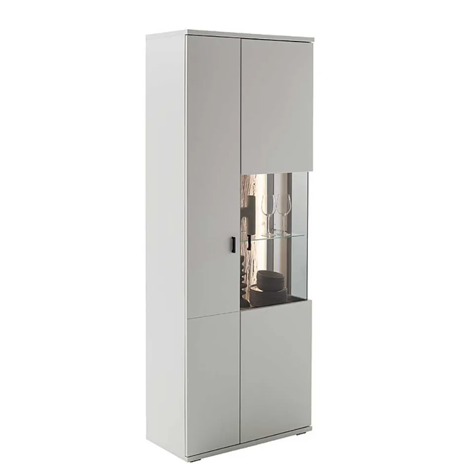 Wohnen 75x199x37 2-türiger Wohnzimmerschrank modern - Apulco