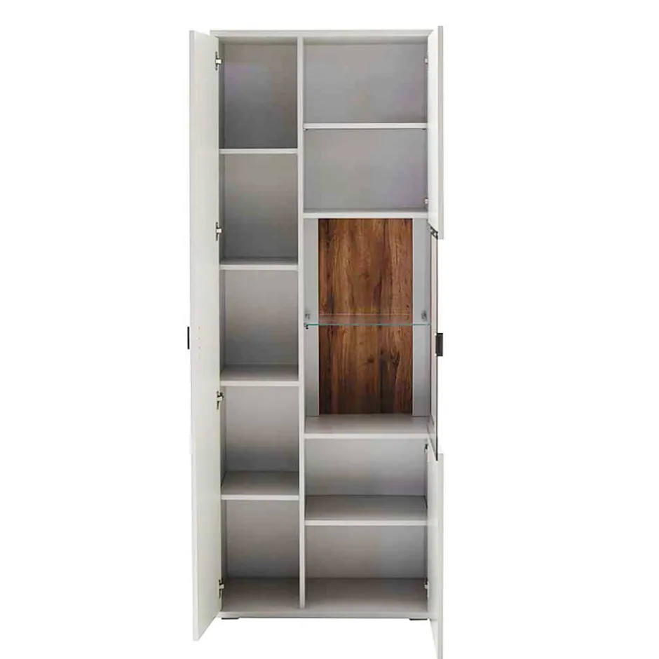 Wohnen 75x199x37 2-türiger Wohnzimmerschrank modern - Apulco