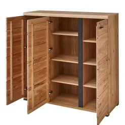 Wohnen 123x121x42 3-türiges Highboard teilmassiv - Latenda