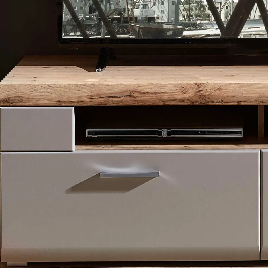 140x51x47 TV Element in Grau & Eiche - Fraguca^Wohnen Sale