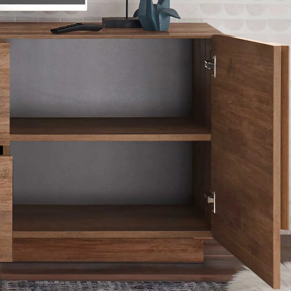 Wohnen 181x63x44 TV Kommode in Holzoptik - Basento