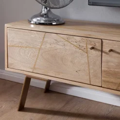 145x47x35 TV Lowboard aus Mango Massivholz - Geyco^Wohnen Discount