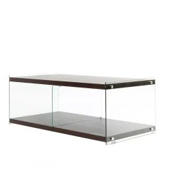 120x45x60 TV Lowboard in Walnuss & Transparent - Adlona^Wohnen Outlet