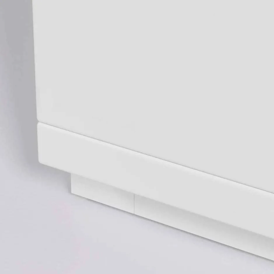 200x44x36 TV Lowboard in Weiß & Eiche - Vintilias^Wohnen New