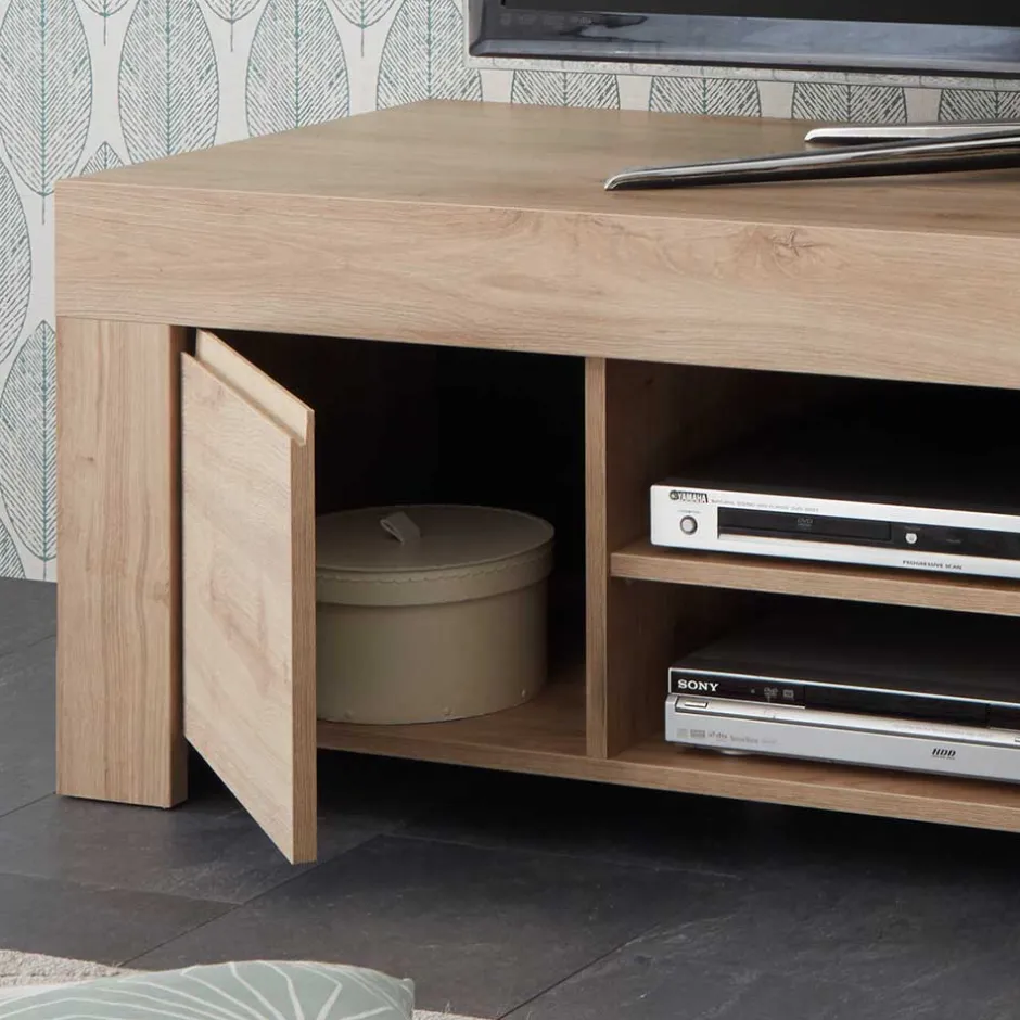 Wohnen 138x44x42 TV Unterschrank in Eichefarben - Karika