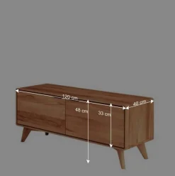 Wohnen 120x48x40 TV Unterschrank mit zwei Türen - Junola