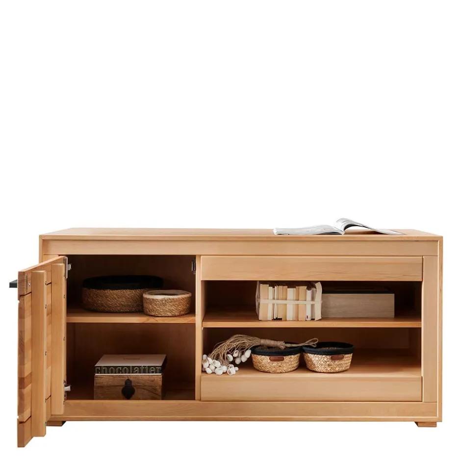 Wohnen 130x62x46 TV-Board aus Kernbuche Massivholz - Sarosca