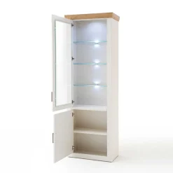 Wohnen 73x210x40 Vitrine - modernes Landhaus - Samula