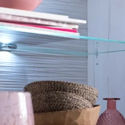 Wohnen 73x210x40 Vitrine - modernes Landhaus - Samula