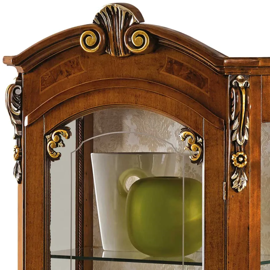 Wohnen 68x204x41 Vitrine im Italienischem Stil - Leonid