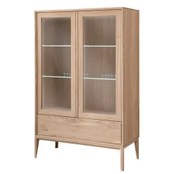 Wohnen 90x140x42 Vitrine mit Doppeltür und Schublade - Lamia