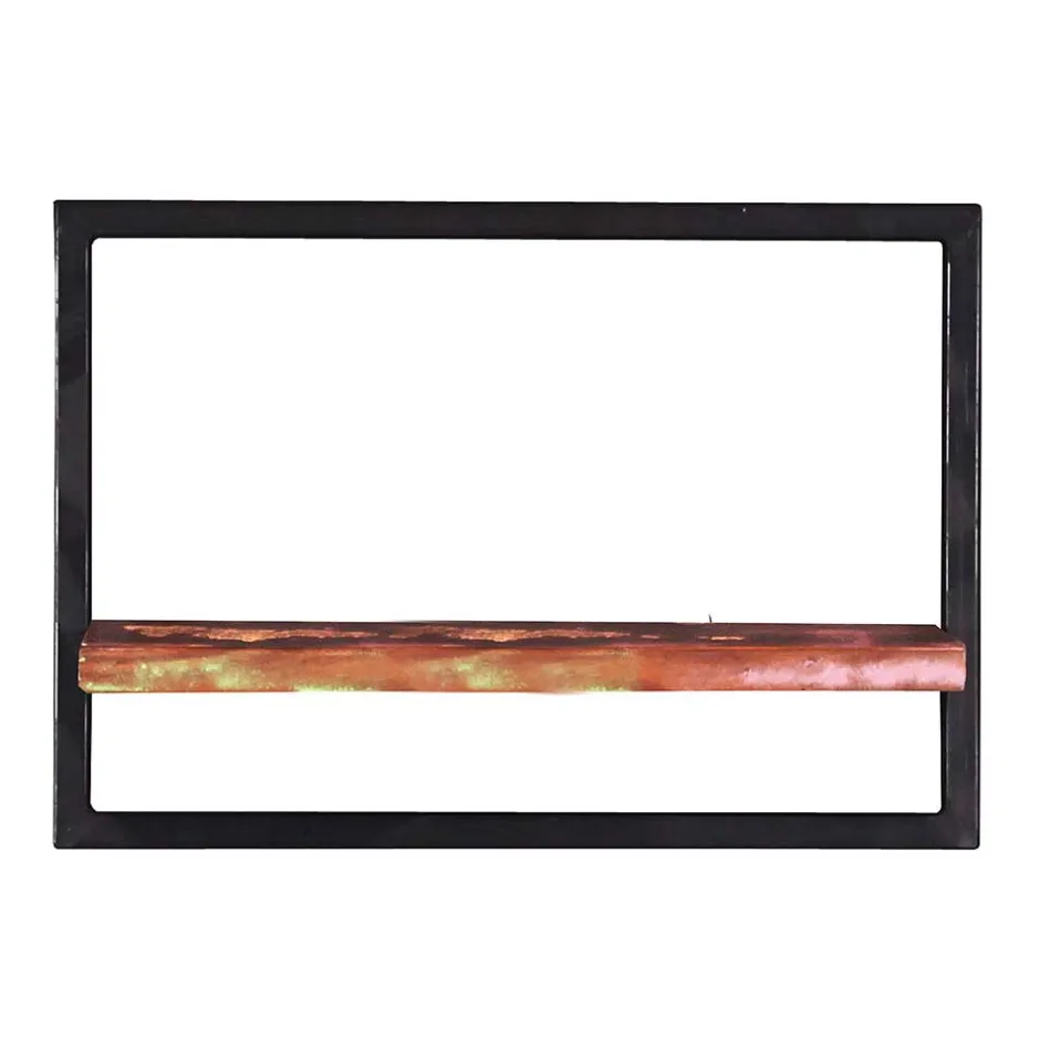 Wohnen 50x35x25 Wandboard aus Altholz mit Metallrahmen - Jamaica