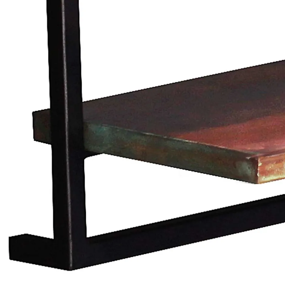 Wohnen 50x35x25 Wandboard aus Altholz mit Metallrahmen - Jamaica