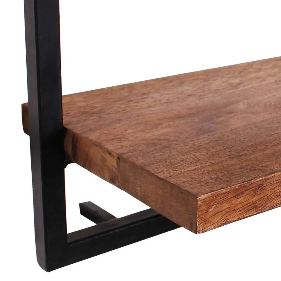 Wohnen 65x25x35 Wandboard aus Holz & Altmetall - Mendoza