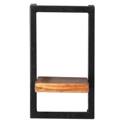 Wohnen 20x35x25 Wandregal aus Massivholz & Metall - Mendoza II