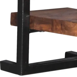 Wohnen 20x35x25 Wandregal aus Massivholz & Metall - Mendoza II