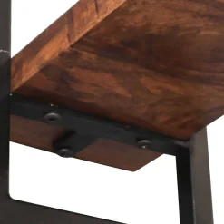 Wohnen 20x35x25 Wandregal aus Massivholz & Metall - Mendoza II