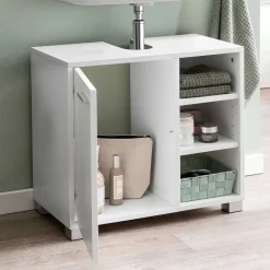 60x55x32 Waschbecken Unterschrank in Weiß - Turena^Wohnen Outlet