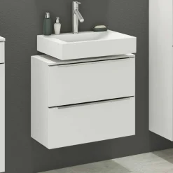 60x55x35 Waschbeckenschrank mit Klappe & Schublade - Livendas I^Wohnen New