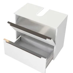 60x55x35 Waschbeckenschrank mit Klappe & Schublade - Livendas I^Wohnen New