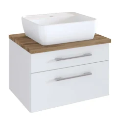 60x55x47 Waschtisch in Weiß Wildeiche - Enwicos^Wohnen Clearance