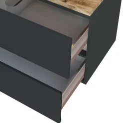 100x54x48 Waschtisch Konsole in Grau & Wildeiche - Noricas^Wohnen Outlet