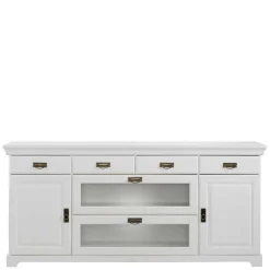 180x84x40 Weißes Sideboard - Landhaus modern - Akbelev^Wohnen New