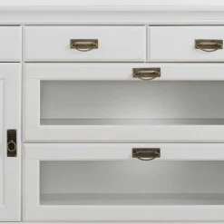 180x84x40 Weißes Sideboard - Landhaus modern - Akbelev^Wohnen New