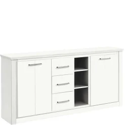 Wohnen 170x82x35 Weißes Sideboard auf Sockel - Enzetra