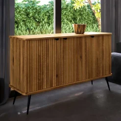 144x87x46 Wildeiche Anrichte mit Metallbeinen - Casarius^Wohnen New