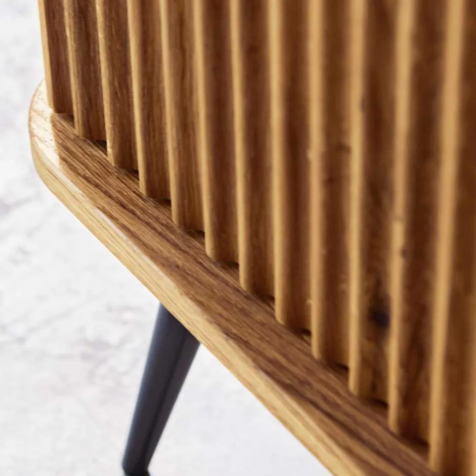 144x87x46 Wildeiche Anrichte mit Metallbeinen - Casarius^Wohnen New