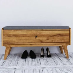 112x52x37 Wildeiche Bank mit Klappe - Hardus^Wohnen Best