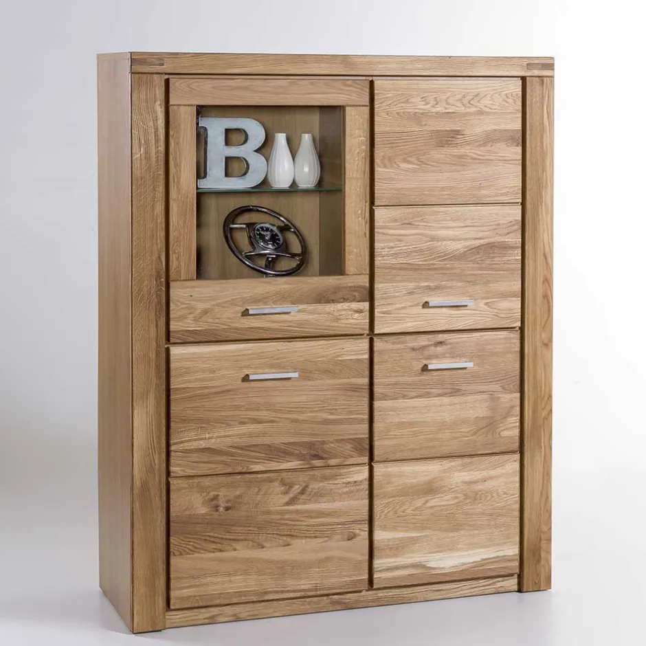 108x140x40 Wildeiche Highboard 4-türig - Maila^Wohnen Best