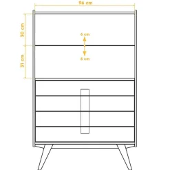 Wohnen 100x154x50 Wildeiche Schrank mit zwei Glastüren - Hardus