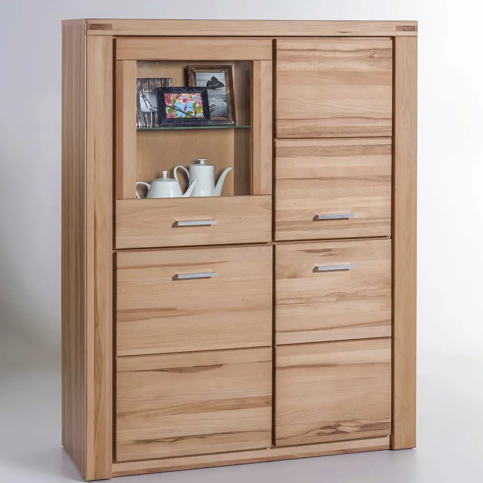 108x140x40 Wohnraum Highboard in Kernbuche - Uhelia^Wohnen Best