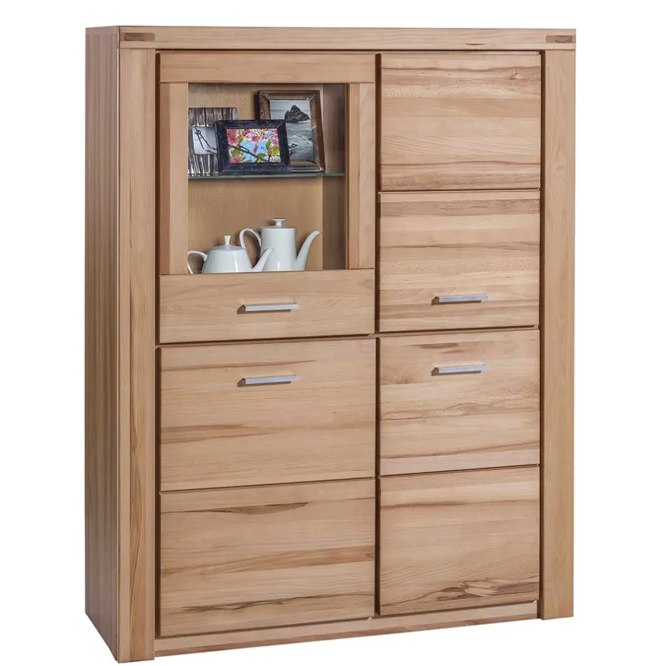 108x140x40 Wohnraum Highboard in Kernbuche - Uhelia^Wohnen Best