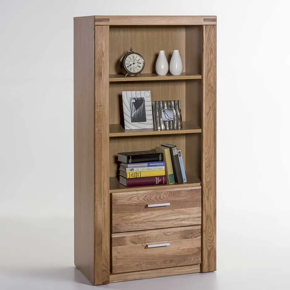 68x140x40 Wohnraum Regal aus Wildeiche - Maila^Wohnen Best