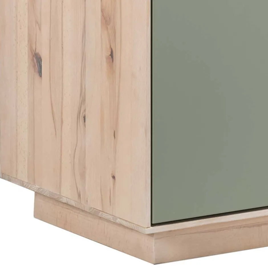 Wohnen 90x120x45 Wohnzimmer Highboard in Grau & Buche - Ajevos