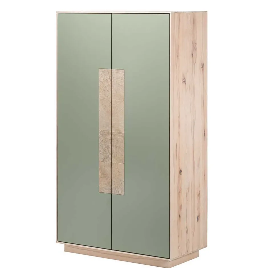 Wohnen 90x120x45 Wohnzimmer Highboard in Grau & Buche - Ajevos