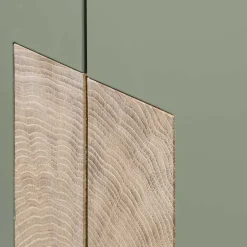 Wohnen 90x120x45 Wohnzimmer Highboard in Grau & Buche - Ajevos