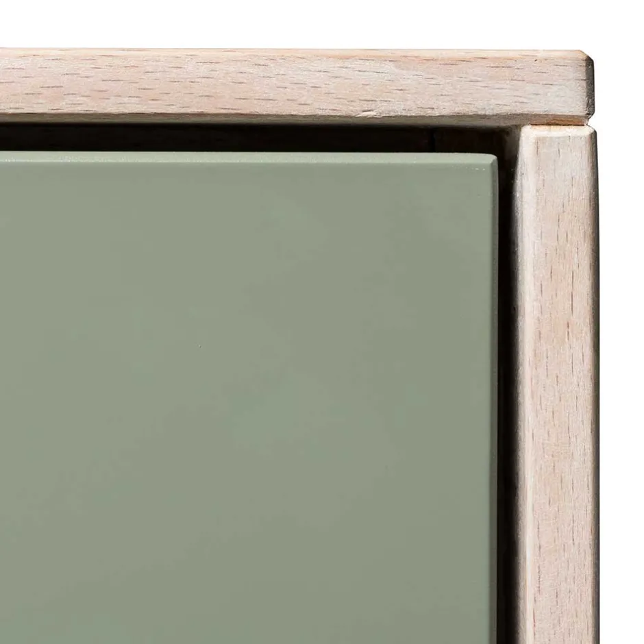 Wohnen 90x120x45 Wohnzimmer Highboard in Grau & Buche - Ajevos