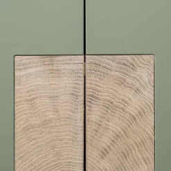 Wohnen 90x120x45 Wohnzimmer Highboard in Grau & Buche - Ajevos