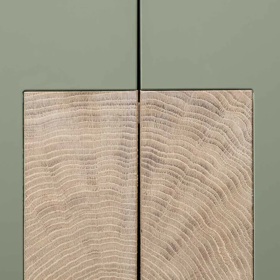 Wohnen 90x120x45 Wohnzimmer Highboard in Grau & Buche - Ajevos