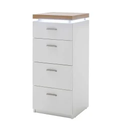 42x98x44 Wohnzimmer Hochkommode mit LED - Nusenia^Wohnen Outlet